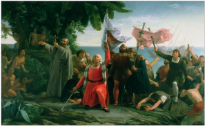 The First Landing of Christopher Columbus in America. 1862 Teofilo Puebla Tolin