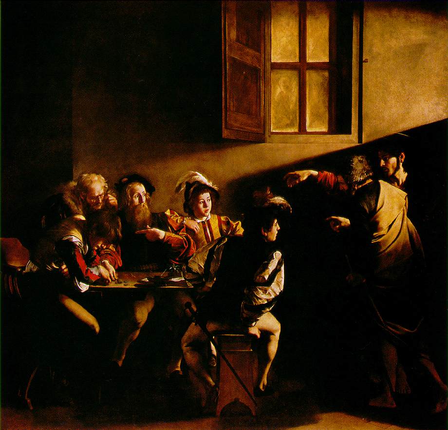 Calling of St. Matthew, Caravaggio,
