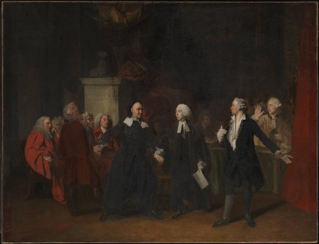 Charles Macklin as Shylock, Johan Zoffany. C.1768 Like all good English Literature there is a reckoning, a courtroom scene.  And no one does it better than Shakespeare in the Merchant of Venice.  Just incredible.  Law and grace.