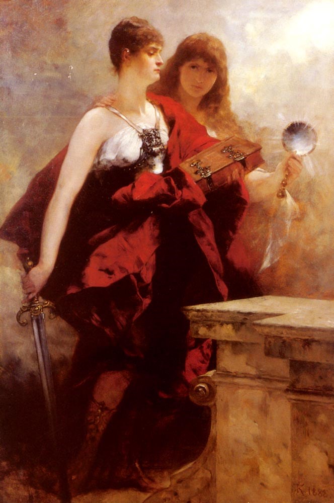 Allegory of Wisdom and Justice. Herman Kaulbach. 1888. Oil on Canvas.