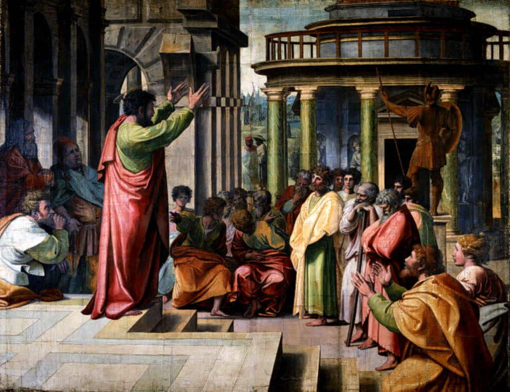 St Paul Preaching in Athens[Non-Expository], Raphael, c. 1515