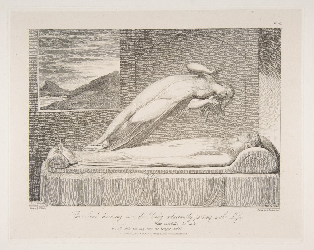 Can we just put he Spirit back in the Body and get on with it?   Illustration by Luigi Schiavonetti. Etching. c. 1808.